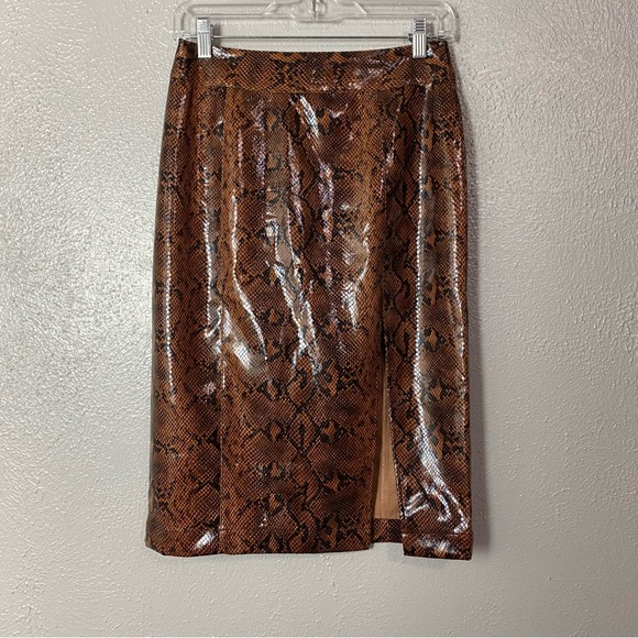 NEW Express X Negin Mirsalehi #16 Snake Print Slit Skirt - Picture 6 of 6